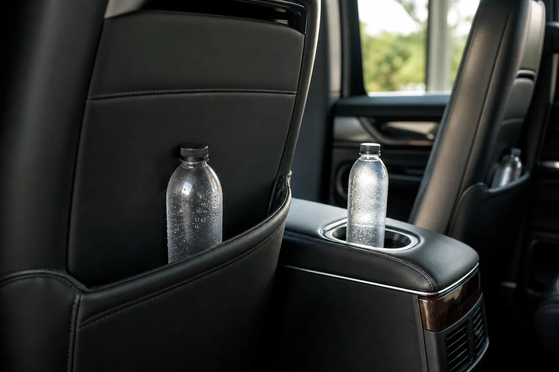 Bottled water on board, Houston Van Service